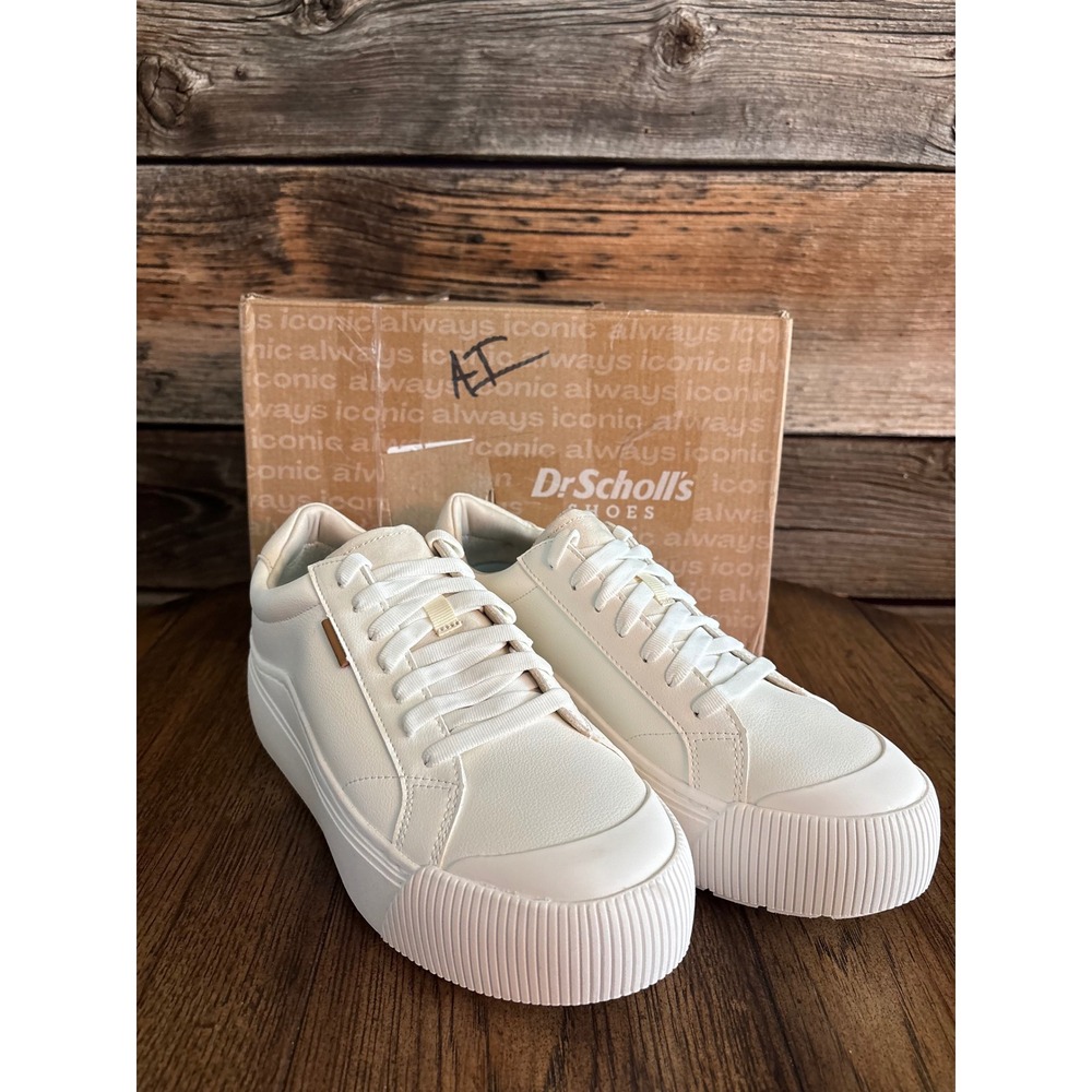 Dr. Scholls Time Off Max White Platform Sneakers Womens 8 J0170S1101